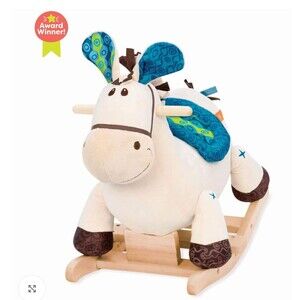B Toys~Clippity Clap Rocking Plush Rodeo Rocker Rocking Horse - Banjo Rocker EUC